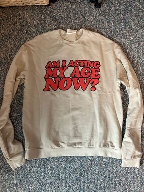 Billie Eilish Beige Graphic Sweatshirt
